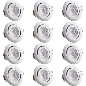 Yafido Dimmable Spot LED Encastrable 7W IP44 Spot LED Encastrable Salle de Bain AC220-240V 600LM