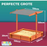 Spielwerk Zandbak - Hout Zonnedak Sami UV 50+ - 120x120x120cm