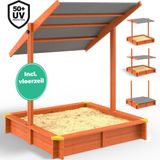 Spielwerk Zandbak - Hout Zonnedak Sami UV 50+ - 120x120x120cm