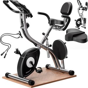 Sportana Hometrainer Eagle 4 - Inklapbaar 10 Niveaus – Zwart Zilver