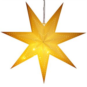 Casaria LED Weihnachtsstern Beleuchtet 60 cm Batterie Fenster Weiß Kabellos Zum Aufhängen Weihnachten Leuchtstern Dekostern Adventsstern Papierstern