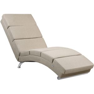 Casaria - London - Ligstoel - Sand - Verchroomd