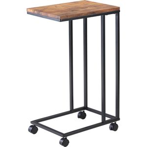 Furinno Camnus Bijzettafel met 1 legplank, hout, zwart, 40 x 40 x 45,29 cm Furinno Camnus Bijzettafel met 1 legplank, hout, zwart, 40 x 40 x 45,29 cm