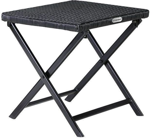 Polyrattan Klapphocker Rom 3in1 Schwarz