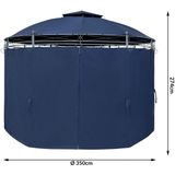 Paviljoen Toscana Blauw Ø3,5 meter UV 50+Bescherming