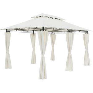 Casaria Paviljoen Topas 3x4m - UV-bescherming 50+ - Crème