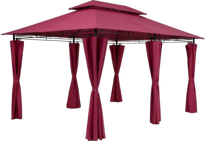 Paviljoen Topaz Bordeaux Rood 3x4m UV-bescherming 50+