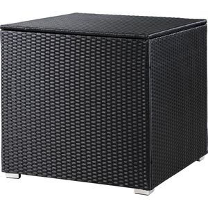 Casaria Polyrattan Kussenbox - 318 L met Deksel - 75x75x70cm Zwart