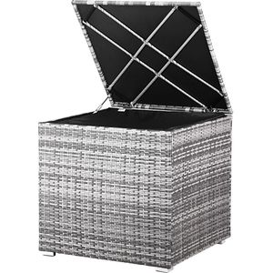 Tuinkussens, waterdichte linnen kussenslopen, 55 x 55 cm, set van 4 zwart-witte kussens, geometrie, tuinkussenhoezen, onzichtbare rits, dubbelzijdige decoratieve kussens voor bank, terras