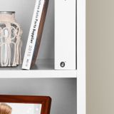 Casaria Boekenkast 4 Vakken - 106x30x30cm 40kg Draagvermogen Wit