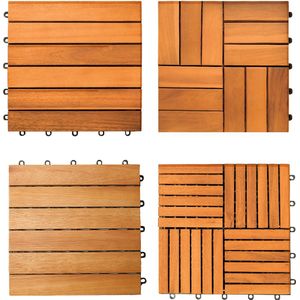 66x Houttegel 6m² - 30x30cm Acacia - FSC®Gecertificeerd Quattroificeerd / Quattro - 6m²