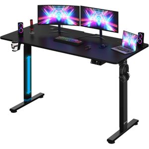 Casaria Zit Sta Bureau – Hoogte Verstelbaar Elektrisch - 140x60cm Zwart