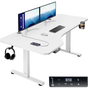 Zit sta bureau Wit 160x75x73-118cm