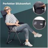 Casaria - Tuinstoelen - Antraciet - Opvouwbaar - 7-voudig Verstelbaar - 2 Stuks
