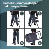 Casaria - Tuinstoelen - Antraciet - Opvouwbaar - 7-voudig Verstelbaar - 2 Stuks