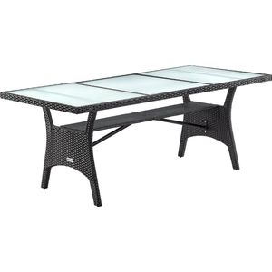 CASARIA® Bijzettafel Crème Weerbestendig Klein Hout Polyrattan Acacia 45x45x40cm 80kg draagvermogen Buitentafel Tuintafel Balkontafel Tuinmeubilair