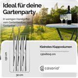 CASARIA Statafel Set van 2 - Inklapbaar - Marmerlook - Wit - Ø60cm