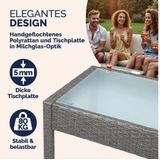 Casaria - Polyrattan Tuinset - 4 Personen - Grijs - Inclusief Kussens