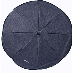 Gessley 821 parasol met universele houder voor kinderwagen en kinderwagen, diameter 70 cm, flexibel, 3-voudig verstelbaar, voor ronde en ovale buizen, donkerblauw gemêleerd