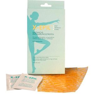 X-Epil Koud wax ontharingsstrips 8 dubbele stroken voor benen en lichaam