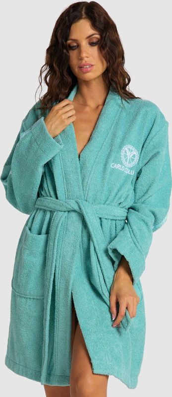 Carlo Colucci, Dames, Nachtkleding & Lounge, Groen, Maat: S Katoen,