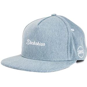 Blackskies Eos Snapback Cap Jeans Blauw Vizier Unisex Premium Baseball Cap Denim
