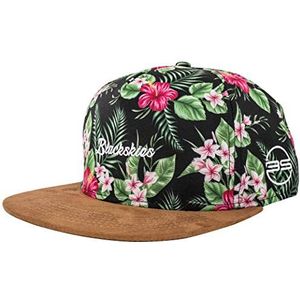 Blackskies® Oahu Snapback Cap Unisex Baseball Cap Cap Floral Suede Groen