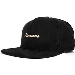 Blackskies Aegis Snapback Cap | Mannen Vrouwen Unisex Baseball Hut Premium Suede Zwart Goud, Aegis