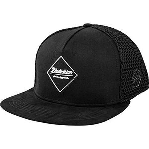 Blackskies Nemesis Snapback Cap | Honkbalpetten Heren Dames Premium Baseballpet Papa 5-Panel Trucker Hip Hop Stedelijk Suede Zwart Mesh