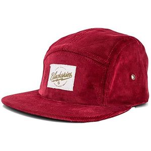 Blackskies 5-panel pet | bloemenmotief baseballcap plat vizier unisex dames heren, Karmozijnrood