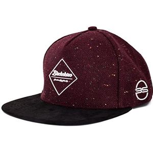 Blackskies Ares Snapback Cap | Honkbalpetten Heren Dames Paraplu Premium Baseballpet Wol Herringbone - Bourgondië Zwart