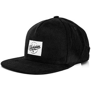 Blackskies Camo Denim Suède Snapback Cap met flanellen kap, uniseks, premium wol baseballpet, Ebony.