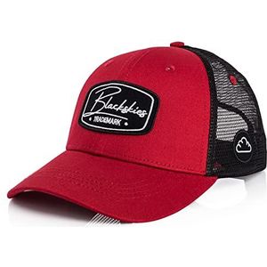 Blackskies Razor Baseballpet | Heren Dames Scherm Premium Snapback Trucker heeft Cap BaseCap Cap zwart rood wit blauw, Black red, One Size