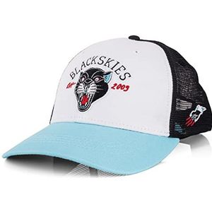 Blackskies Snapback Cap voor dames en heren, baseballpet, suède, basecap, Panther - Baseball Zwart-Blauw, Eén maat