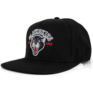 Blackskies Snapback Cap voor dames en heren, baseballpet, suède, basecap, Panther, Eén maat