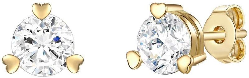 Gems - München - 925 Sterling Zilveren Sieraad - Goud - 1 Zirconia