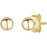 Oorsteker - Geelgoud - Sterling Zilver - Gepolijst