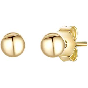 Oorsteker - Geelgoud - Sterling Zilver - Gepolijst