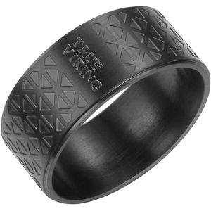 True Rebels - Ring Edelstahl in Schwarz Ringe 1 ct Herren (24.99 € / 1 ct)