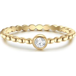 Glanzstücke München Dames-Damesring 925 Zilver Zirkonia 56 Gold 32021167