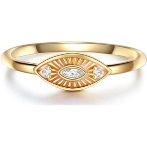 Glanzstücke München - Ring Sterling Silber Zirkonia in Gelbgold Ringe 1 ct Damen (49.99 € / 1 ct)