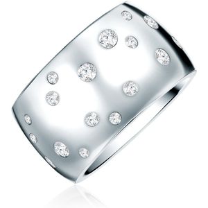Rafaela Donata - Ring Edelstahl verziert mit Kristallen von Swarovski® in Silber Ringe 1 ct Damen (49.99 € / 1 ct)