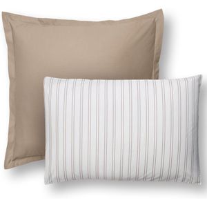 Emma - Percal - Kussenslopen - 50x70 cm - Beige