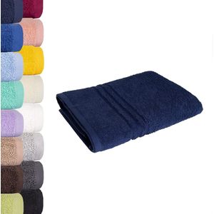 Saunahanddoek, saunahanddoek 80 x 200 cm, marineblauw, 500 g/m², 100% katoen