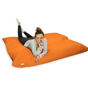 Royal Schneider Zitzak met vulling, zitkussen, beanbag, voor indoor, outdoor XL- XXL, leunstoel voor kinderen, 100x70cm, oranje - 300-08