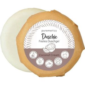 puremetics - Duschie Kokosnoot Crème - Douchegel - 60 g - Veganistisch - Plasticvrij