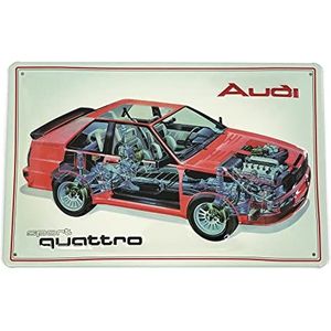Audi A8-8985 metalen bord Sport Quattro 3D-reliëf plaatstaal, doorsnede voertuig