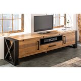 TV lowboard massief hout 200 cm