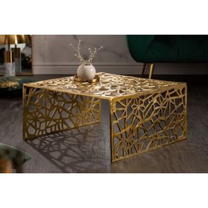 Handgemaakte salontafel ABSTRACT 60cm aluminium goud in Gap design - 40900