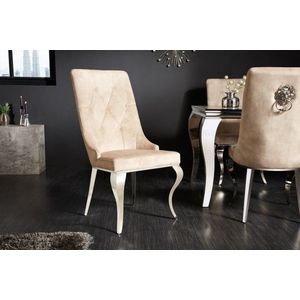 Barok stoel champagne leeuwenkop
